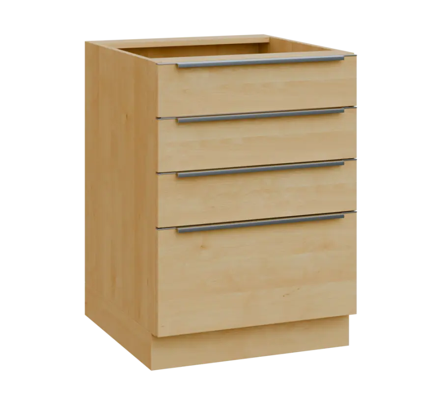 SIS - 6Z41 spodní skříňka, 4-zásuvková, 870x600x600, javor horský